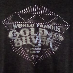 Gray Bling Dimond Design V-Neck Tee!* 3/$10